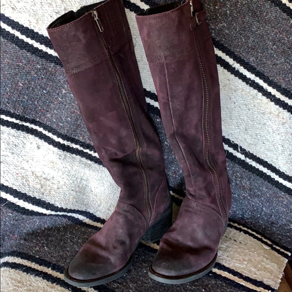 Born Boots Distressed Look Purple Boots.